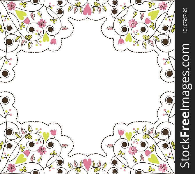 Vector graphic background with flowers and leaves. Vector graphic background with flowers and leaves
