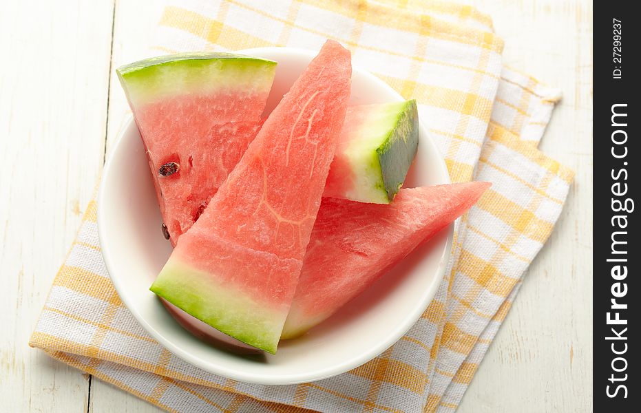 Sliced Watermelon on a plate