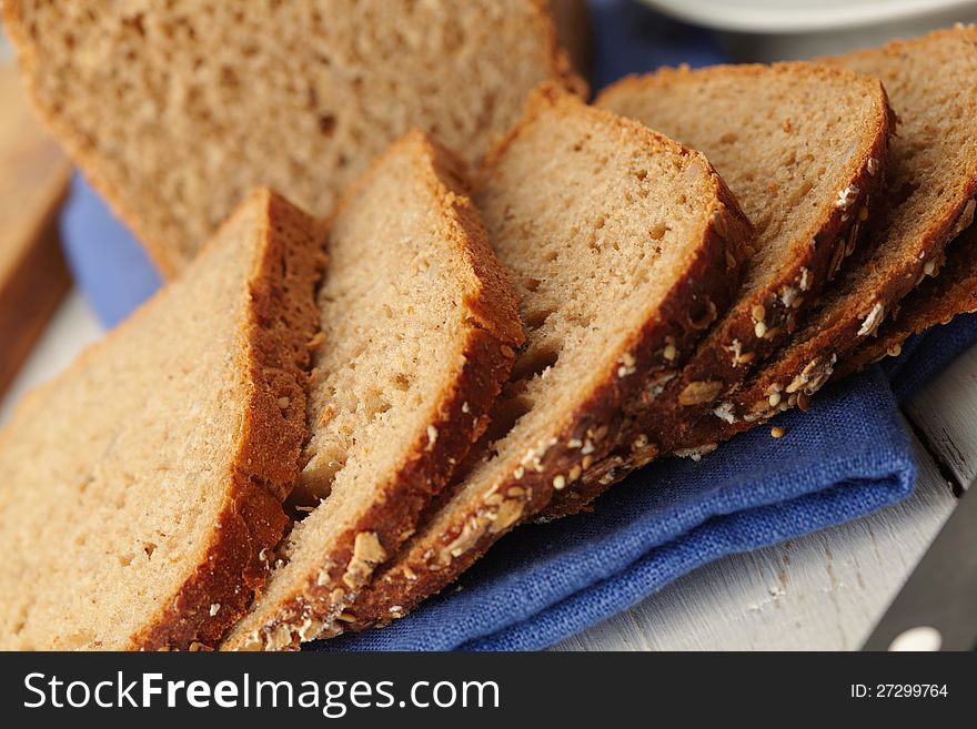 Whole Wheat Bread. Close up view