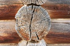 Logs In The Wall Royalty Free Stock Photos Logs In The Wall Royalty Free Stock Photos