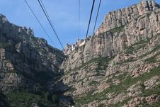 Rope-way To Montserrat Stock Photos