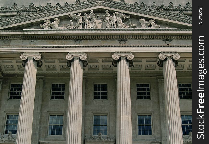 Classical temple style building with ionic columns. Classical temple style building with ionic columns