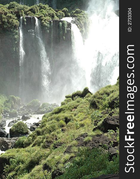 Spectacular waterfalls at iguazu argentina