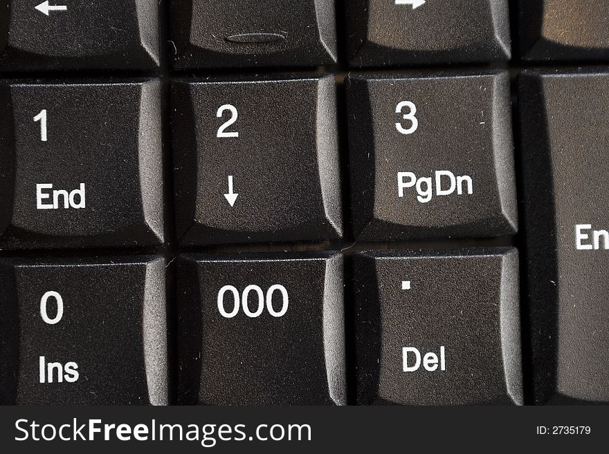 A close-up of a common keypad or numeric keyboard.