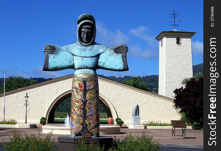 St. Francis statue at the Robert Mondavi Winery in Napa, CA