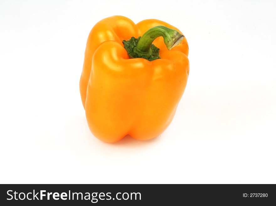 Yellow pepper isolated over white background