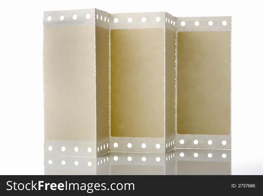 Perforation paper over white background