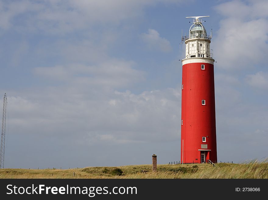 The lighthouse on the island of Texel, the Netherlands