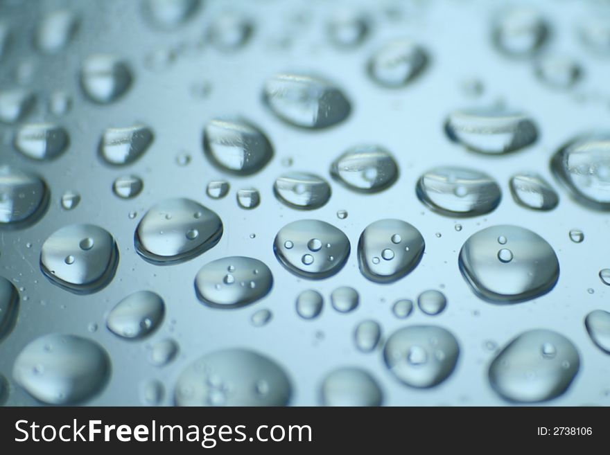 Bubbles of sparkling water in a bottle