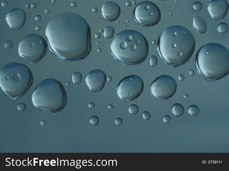 Bubbles of sparkling water in a bottle