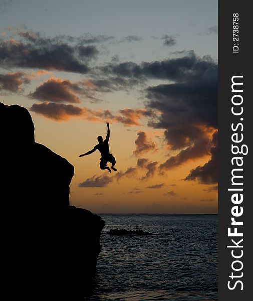 Jumping In Waimea Bay