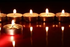 Candles On Dark Stock Photography