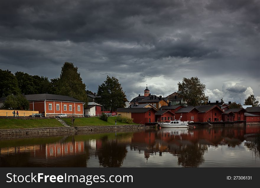 Wooden huts on bank of river in a historic town of Porvoo, east of helsinki, finland. Image no 133. Wooden huts on bank of river in a historic town of Porvoo, east of helsinki, finland. Image no 133.