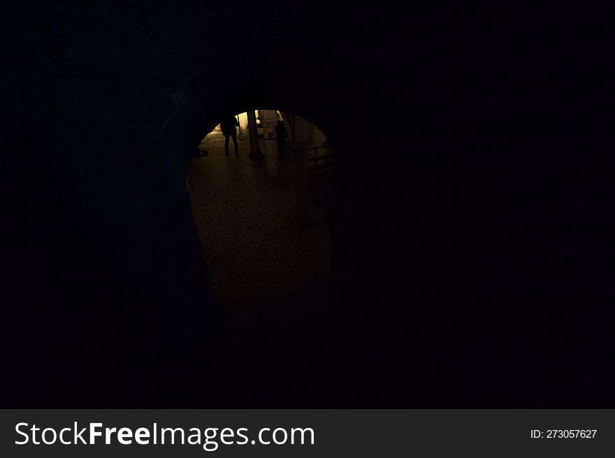 Staircase That Leads To A Crypt In A Church