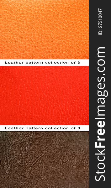 Pattern Orange, Red And Brown Leather