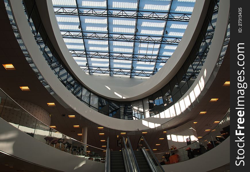 Architectural Abstract Glass roof ceiling