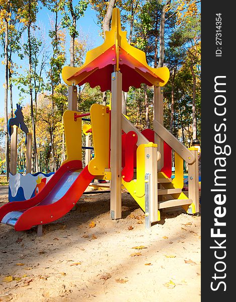 Children playground on a sunny day