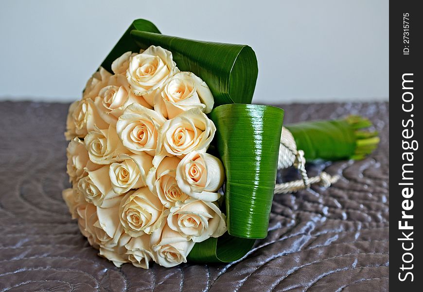 Bride bouquet with white roses. Bride bouquet with white roses