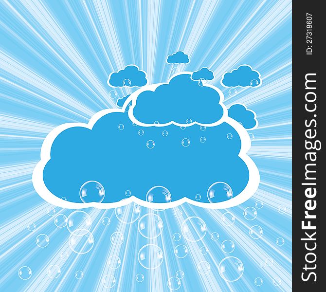Clouds And Bubbles Vector