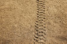 Tire Tracks In Sand Royalty Free Stock Photos Tire Tracks In Sand Royalty Free Stock Photos