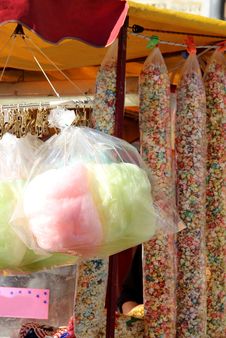 Cotton Candy And Sweet Popcorn Stock Photos Cotton Candy And Sweet Popcorn Stock Photos