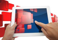 Hand Holding Touchpad Stock Photography Hand Holding Touchpad Stock Photography