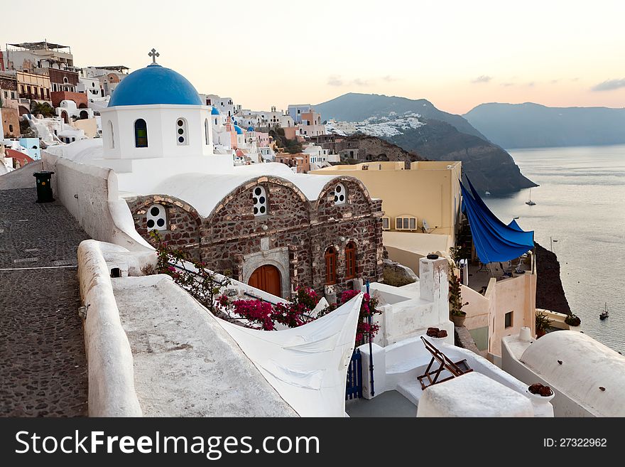 Sunrise on the island of Santorini