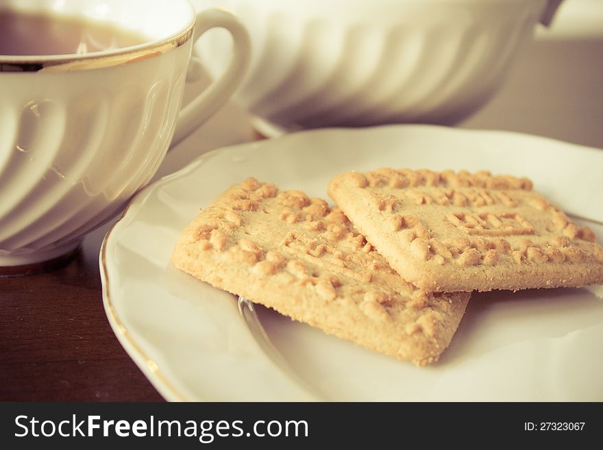 Tea And Biscuits In The Retro