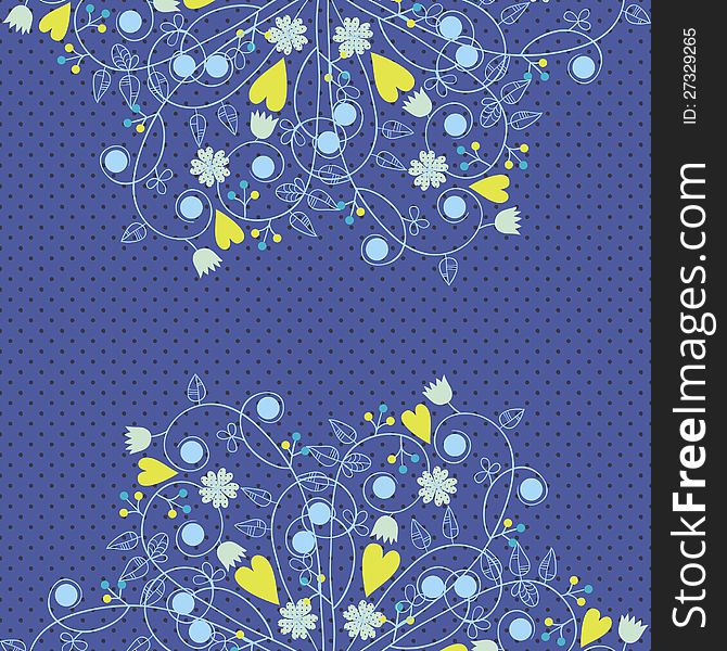 Vector tender blue background with flowers. Vector tender blue background with flowers