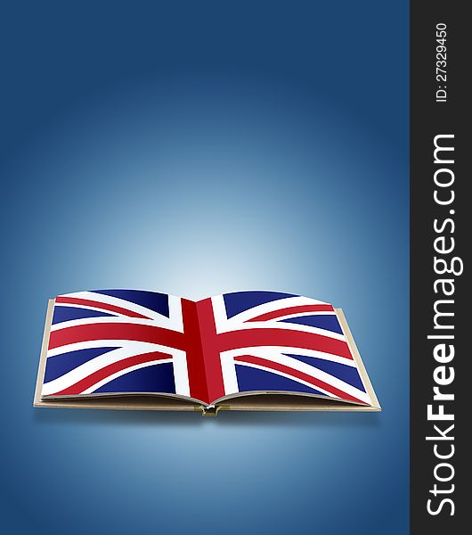 UK Flag On Book