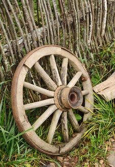 Old Wheel From A Cart Stock Photography Old Wheel From A Cart Stock Photography