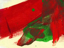 Red And Green Painting On Canvas Royalty Free Stock Photos