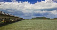 Long Concrete Bridge At Koh Yo Thailand Stock Photography