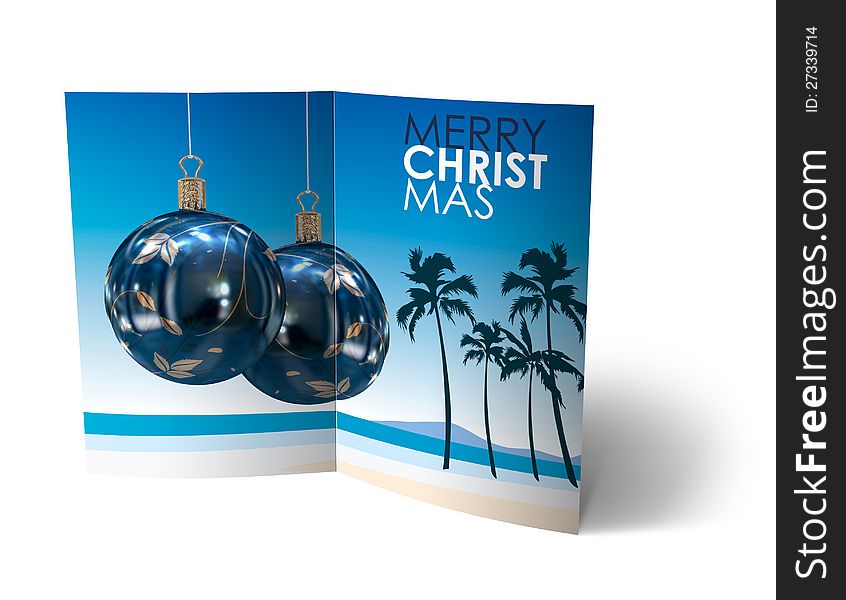 Christmas Balls Brochure, Card Illustration