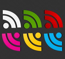 Colorful Wifi Signs Set Stock Image Colorful Wifi Signs Set Stock Image