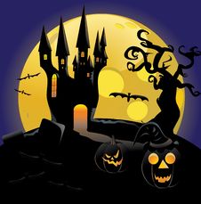 Haunted Halloween Castle Royalty Free Stock Image Haunted Halloween Castle Royalty Free Stock Image