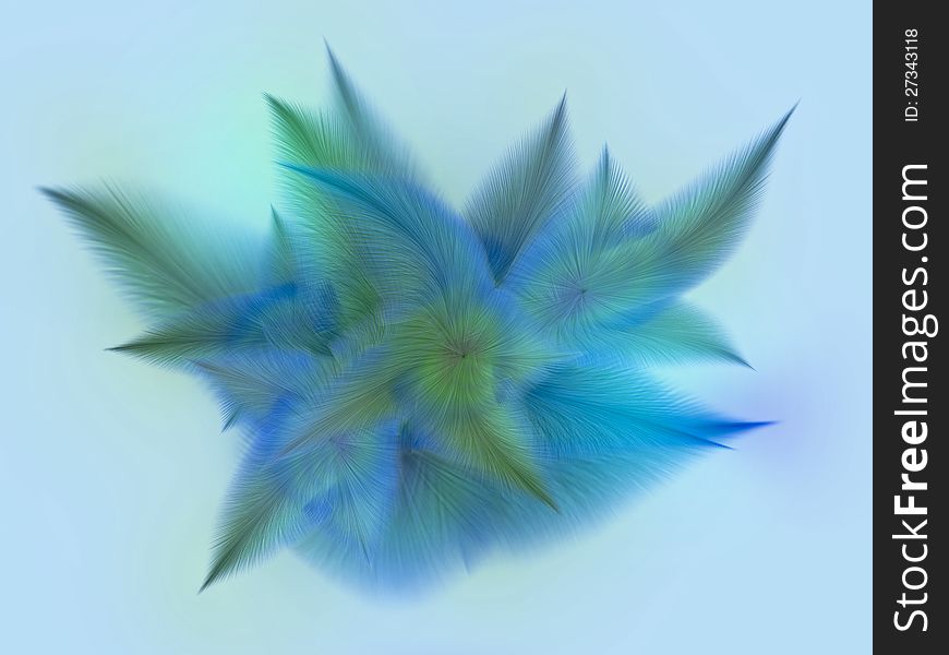 Abstract background of colorful feathers