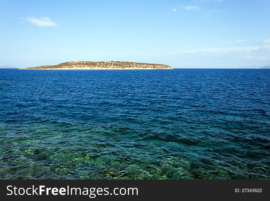 Rocky coastline on the island of Crete. Rocky coastline on the island of Crete