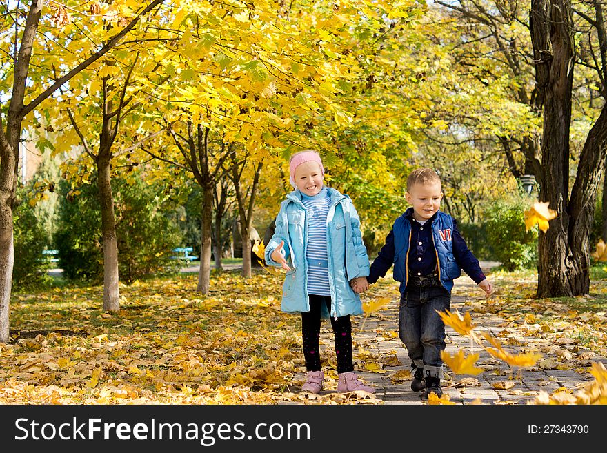 Children Playing In The Wind