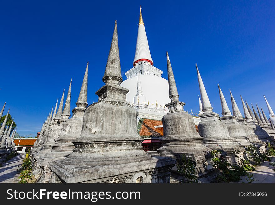 Place of worship for buddism at southern thailand, Wat Phra Mahathat Woramahawihan. Place of worship for buddism at southern thailand, Wat Phra Mahathat Woramahawihan