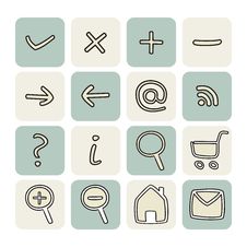 Doodle Hand Drawn Vector Icons Set Royalty Free Stock Photography Doodle Hand Drawn Vector Icons Set Royalty Free Stock Photography