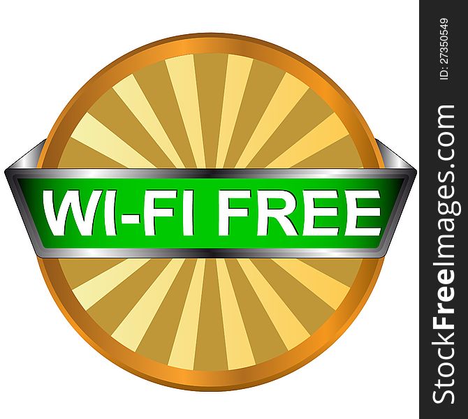 Wi Fi green logo isolated on white background. Wi Fi green logo isolated on white background