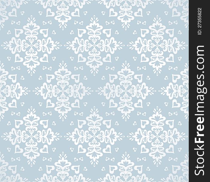 Seamless Snowflakes Vector Pattern