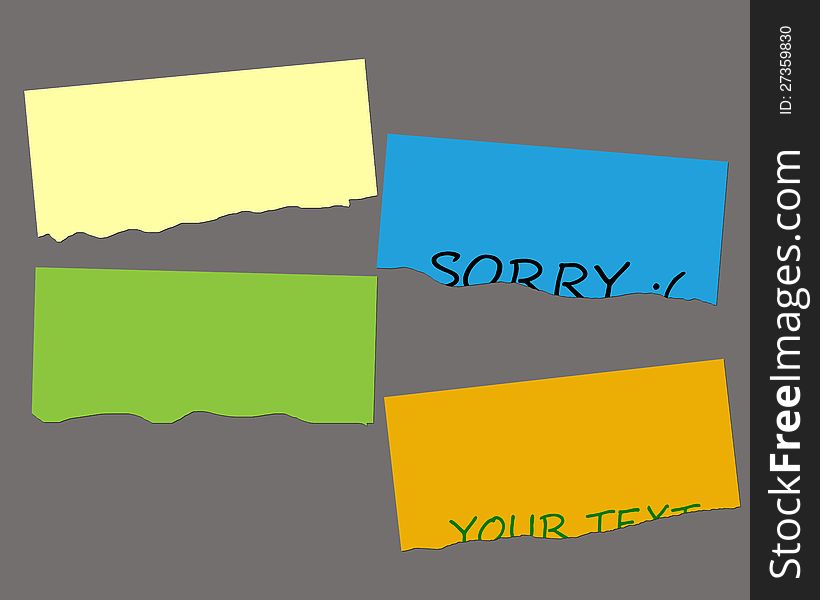 Greeting card teared into piece containing part text containing "Sorry :(" , also available in format to isolate from background. Greeting card teared into piece containing part text containing "Sorry :(" , also available in format to isolate from background.