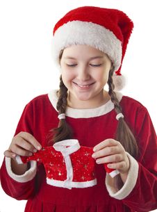 Cute Christmas Present Stock Images