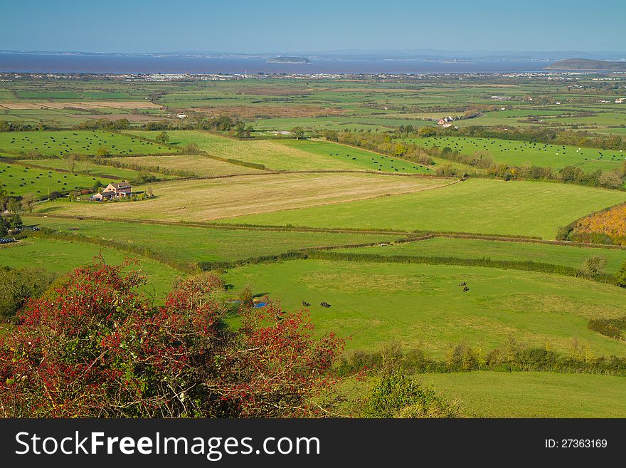 View From Brent Knoll Somerset Towards The Coast