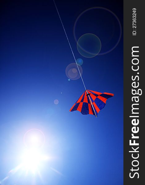 Kite On Blue Sky