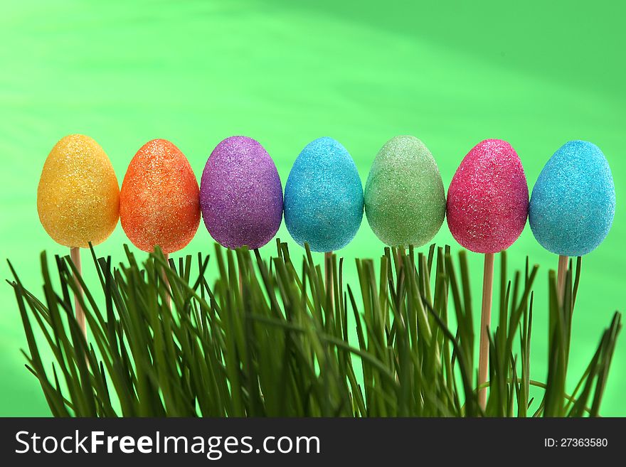 Easter decoration with Easter eggs.