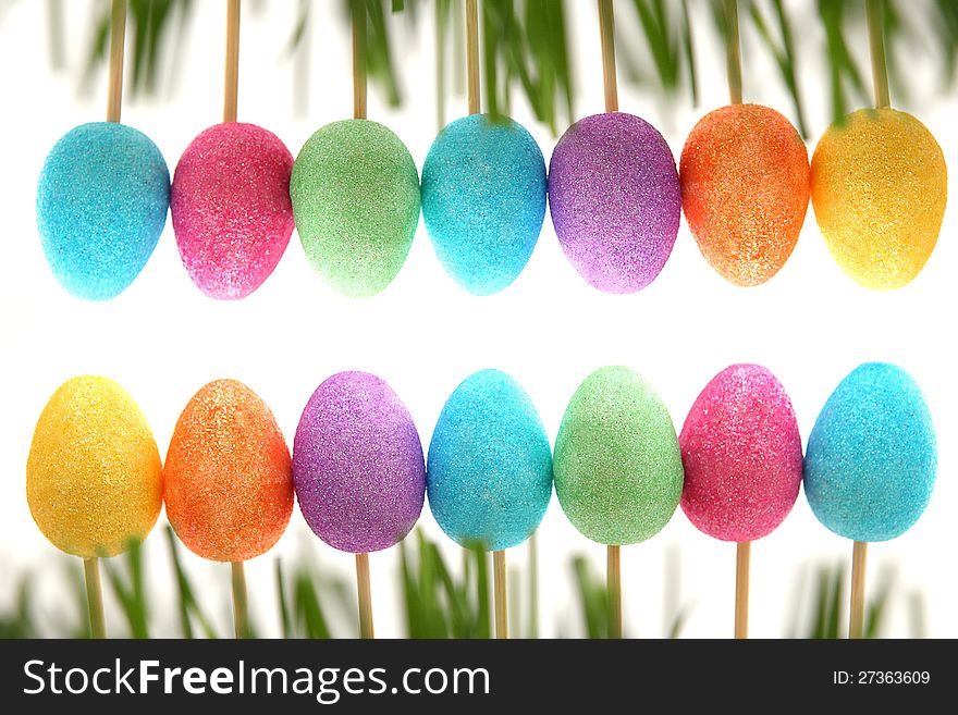 Easter decoration with Easter eggs.