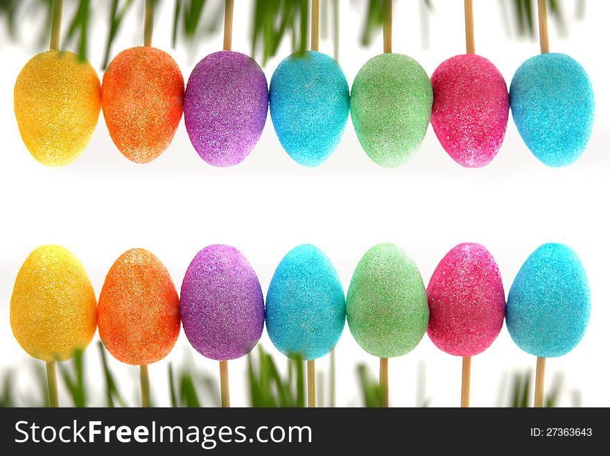 Easter decoration with Easter eggs.